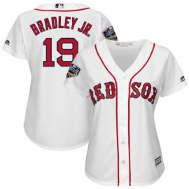 Boston Red Sox #19 Jackie Bradley Jr. Majestic Womens 2018 World Series Cool Base Player Jersey White