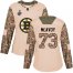 Adidas Boston Bruins #73 Charlie McAvoy Camo Authentic 2017 Veterans Day Stanley Cup Final Bound Womens Stitched NHL Jersey