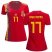 Womens Spain #17 Iago Aspas Red Home Soccer Country Jersey