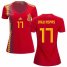Womens Spain #17 Iago Aspas Red Home Soccer Country Jersey