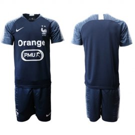 France Blank Dark Blue Soccer Country Jersey