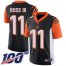 Nike Cincinnati Bengals #11 John Ross III Black Team Color Mens Stitched NFL 100th Season Vapor Limited Jersey