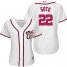 Washington Nationals #22 Juan Soto White Home Womens Stitched MLB Jersey