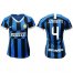 Womens Inter Milan #4 J.Zanetti Home Soccer Club Jersey