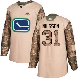Adidas Vancouver Canucks #31 Anders Nilsson Camo Authentic 2017 Veterans Day Stitched NHL Jersey