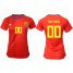 Womens Spain Personalized Home Soccer Country Jersey