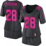 Nike Minnesota Vikings #28 Adrian Peterson Dark Grey Womens Breast Cancer Awareness Stitched NFL Elite Jersey