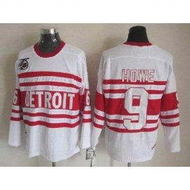 Detroit Red Wings #9 Gordie Howe White CCM Throwback 75TH Stitched NHL Jersey