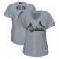 St.Louis Cardinals #4 Yadier Molina Grey 2018 Memorial Day Cool Base Womens Stitched MLB Jersey