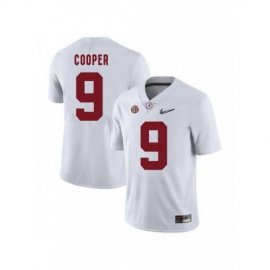 Alabama Crimson Tide #9 Amari Cooper White NCAA Jersey