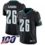 Nike Philadelphia Eagles #26 Miles Sanders Black Alternate Mens Stitched NFL 100th Season Vapor Limited Jersey