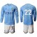 Manchester City #22 Mendy Home Long Sleeves Soccer Club Jersey
