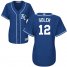 Kansas City Royals #12 Jorge Soler Royal Blue Alternate Womens Stitched MLB Jersey