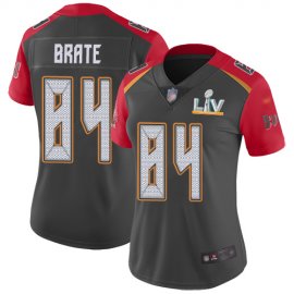 Nike Tampa Bay Buccaneers #84 Cameron Brate Gray Womens Super Bowl LV Bound Stitched NFL Limited Inverted Legend Jersey