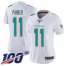 Nike Miami Dolphins #11 DeVante Parker White Womens Stitched NFL 100th Season Vapor Limited Jersey