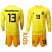 Spain #13 Arrizabalaga Yellow Long Sleeves Goalkeeper Kid Soccer Country Jersey