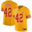Nike Kansas City Chiefs #42 Anthony Sherman Gold Mens Super Bowl LV Bound Stitched NFL Limited Inverted Legend Jersey