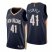 Nike New Orleans Pelicans #41 Garrett Temple Navy Mens 2021-22 NBA 75th Anniversary Diamond Swingman Jersey – Icon Edition Mens