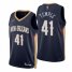 Nike New Orleans Pelicans #41 Garrett Temple Navy Mens 2021-22 NBA 75th Anniversary Diamond Swingman Jersey – Icon Edition Mens