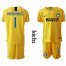 Inter Milan #1 Handanovic Yellow Goalkeeper Kid Soccer Club Jersey