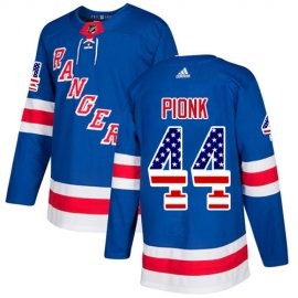 Adidas New York Rangers #44 Neal Pionk Royal Blue Home Authentic USA Flag Stitched NHL Jersey