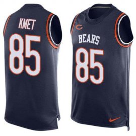 Nike Chicago Bears #85 Cole Kmet Navy Blue Team Color Mens Stitched NFL Limited Tank Top Jersey