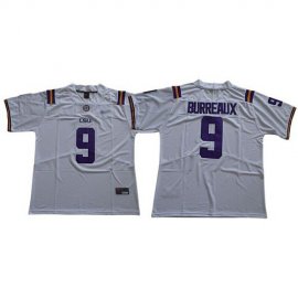 LSU Tigers #9 Joe Burrow White Limited “”Burreaux”” Stitched College Jersey