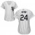 Chicago White Sox #24 Early Wynn White(Black Strip) Home Womens Stitched MLB Jersey