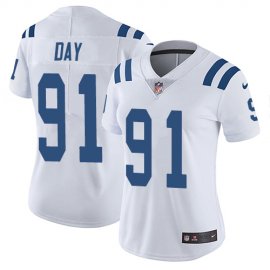 Nike Indianapolis Colts #91 Sheldon Day White Womens Stitched NFL Vapor Untouchable Limited Jersey