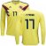 Colombia #17 F.Pardo Home Long Sleeves Soccer Country Jersey