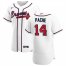 Atlanta Braves #14 Cristian Pache Mens Nike White Home 2020 Authentic Player MLB Jersey