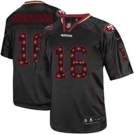 Nike San Francisco 49ers #16 Joe Montana New Lights Out Black Mens Stitched NFL Elite Jersey