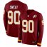 Nike Washington Football Team #90 Montez Sweat Burgundy Red Team Color Mens Stitched NFL Limited Therma Long Sleeve Jersey