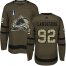 Adidas Colorado Avalanche #92 Gabriel Landeskog Green Youth 2022 Stanley Cup Final Patch Salute to Service Stitched NHL Jersey Youth