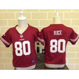 Toddler Nike San Francisco 49ers #80 Jerry Rice Red Team Color Stitched NFL Elite Jersey