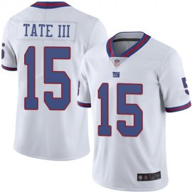 Nike New York Giants #15 Golden Tate III White Mens Stitched NFL Limited Rush Jersey