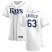 Tampa Bay Rays #63 Diego Castillo Mens Nike White Home 2020 Authentic Player MLB Jersey