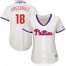 Philadelphia Phillies #18 Didi Gregorius Cream Alternate Womens Stitched MLB Jersey