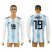 Argentina 19 BANEGA Home 2018 FIFA World Cup Long Sleeve Thailand Soccer Jersey