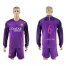 Barcelona #6 Xavi Away Long Sleeves Soccer Club Jersey