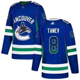 Adidas Vancouver Canucks #8 Christopher Tanev Blue Home Authentic Drift Fashion Stitched NHL Jersey