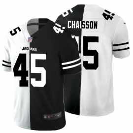 Jacksonville Jaguars #45 KLavon Chaisson Mens Black V White Peace Split Nike Vapor Untouchable Limited NFL Jersey