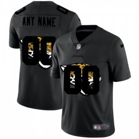Jacksonville Jaguars Custom Mens Nike Team Logo Dual Overlap Limited NFL Jersey Black