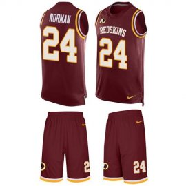 Nike Washington Football Team #24 Josh Norman Burgundy Red Team Color Mens Stitched NFL Limited Tank Top Suit Jersey