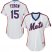 New York Mets #15 Tim Tebow White(Blue Strip) Alternate Womens Stitched MLB Jersey