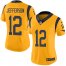 Nike Los Angeles Rams #12 Van Jefferson Gold Womens Stitched NFL Limited Rush Jersey