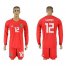 Argentina #12 Guzman Red Long Sleeves Goalkeeper Soccer Country Jersey