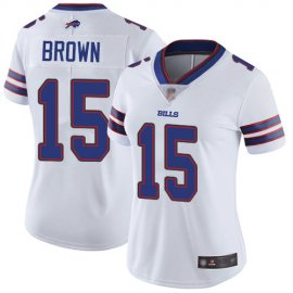 Nike Buffalo Bills #15 John Brown White Womens Stitched NFL Vapor Untouchable Limited Jersey