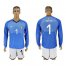 Italy #1 Buffon Blue Home Long Sleeves Soccer Country Jersey