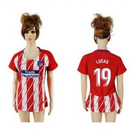 Womens Atletico Madrid #19 Lucas Home Soccer Club Jersey